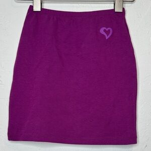 Chic Purple Mini Skirt with Heart Detail